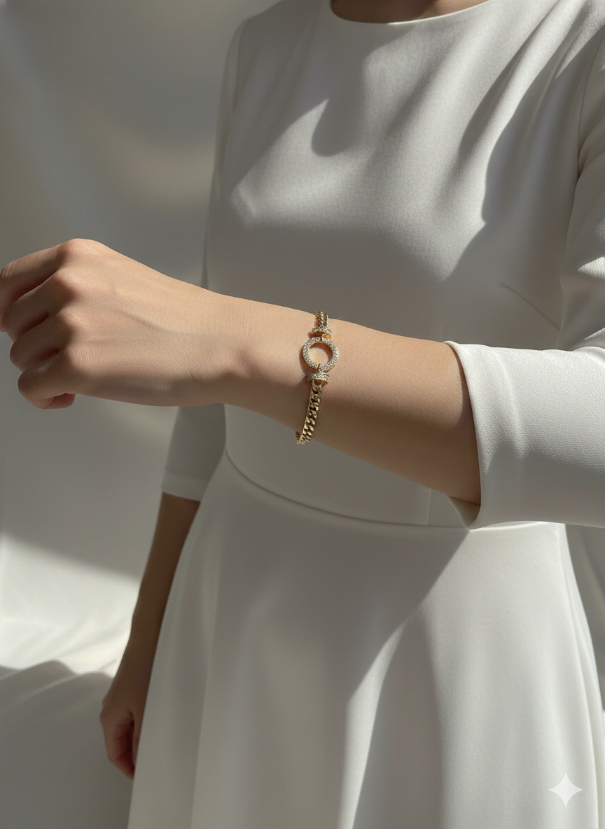 Taşlı Halka Xuping Model Bileklik